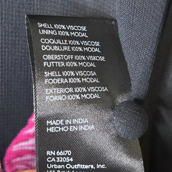 Anthropologie Dress Layered Sleeveless Size SP Sheer Strappy Floral Black - Picture 5 of 12